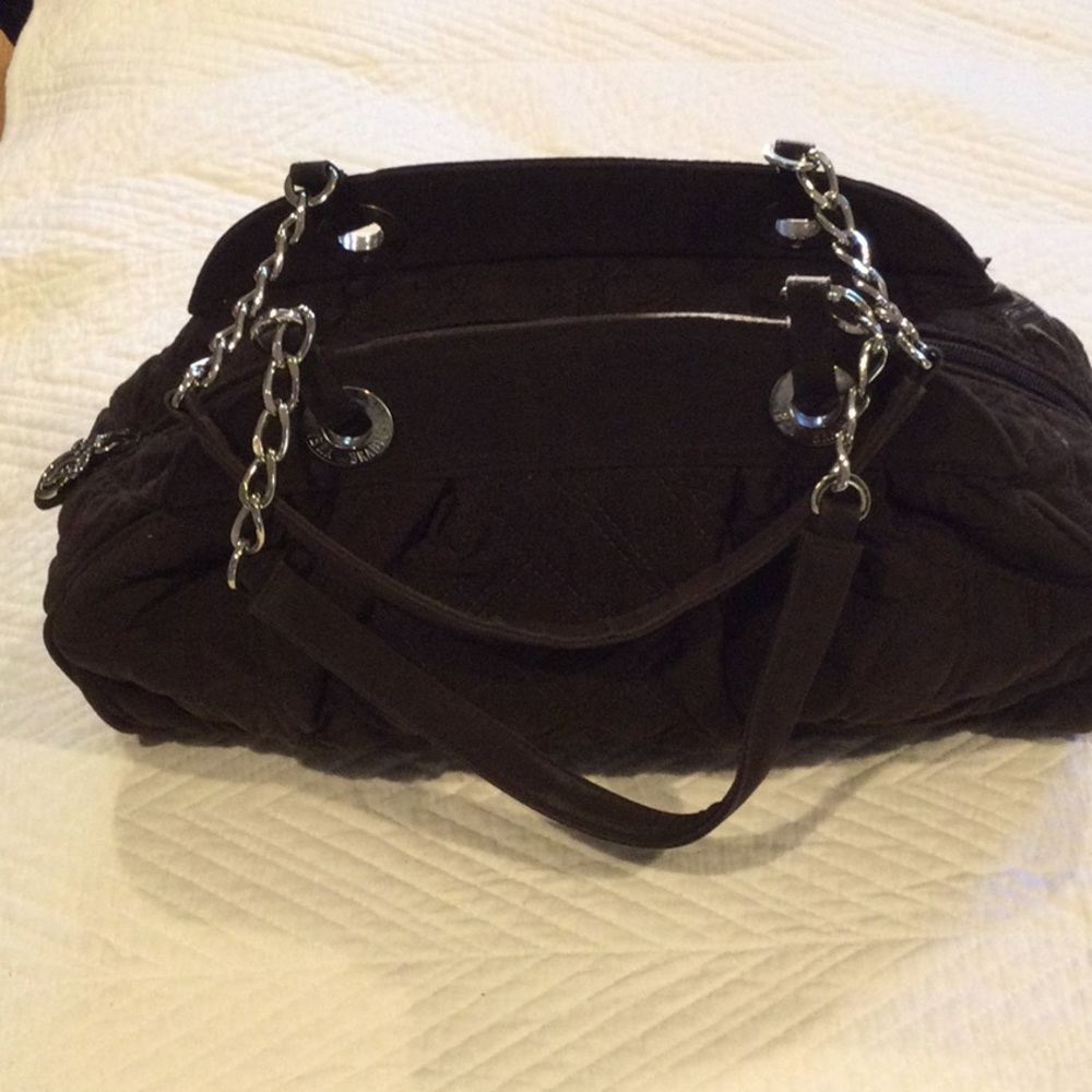 Vera Bradley Brown Quilted Shoulder Bag - EUC